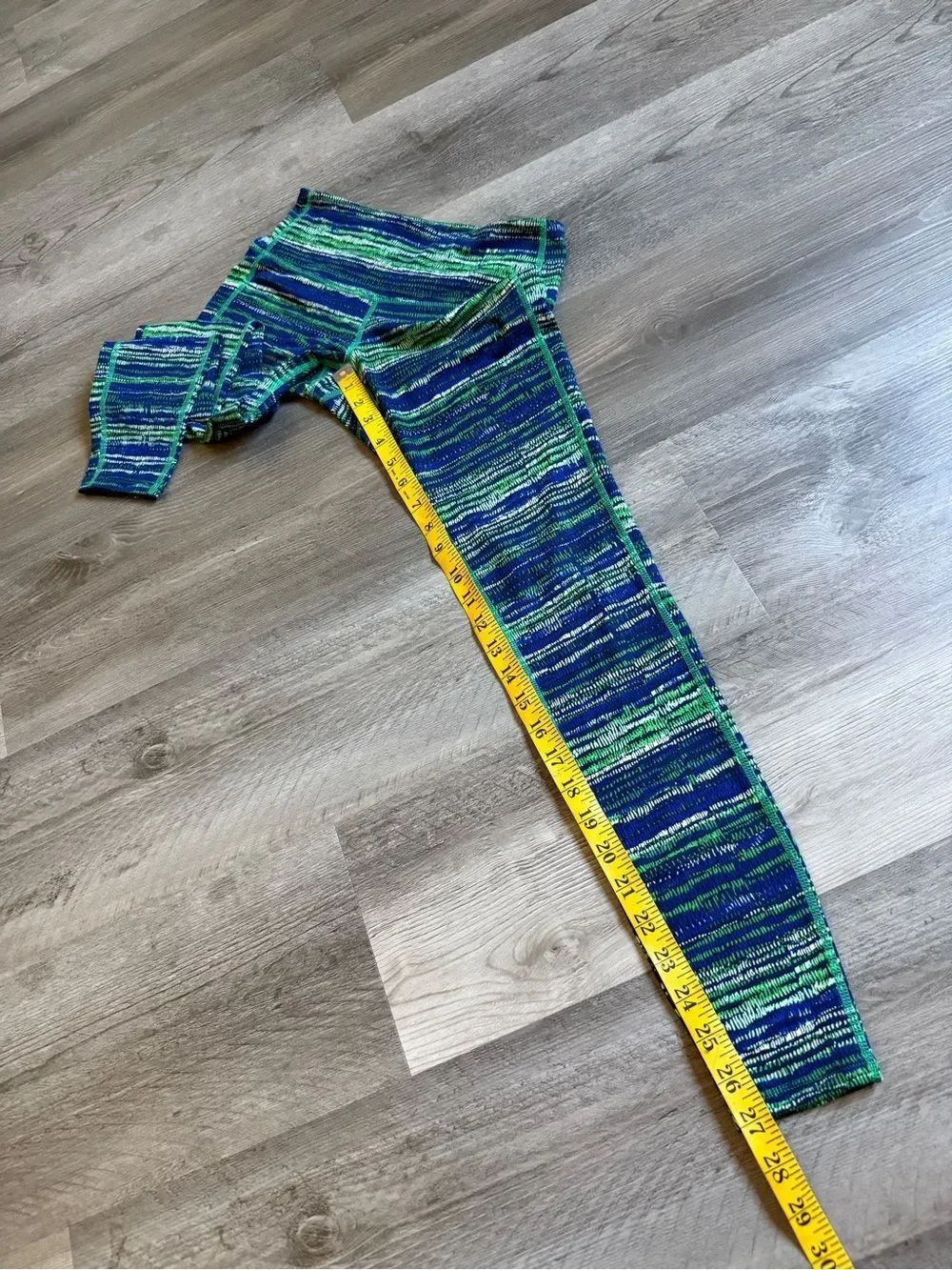 Athleta Retreat Chaturanga Tight XS Leggings Blue Green Gym Workout